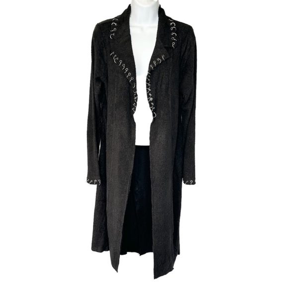 VOCAL grommet rings long sleeve jacket M black - Picture 6 of 10